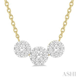 Lovebright Essential Three Stone Diamond Necklace