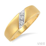 1/8 ctw Round Cut Diamond Men's Ring in 14K Yellow Gold