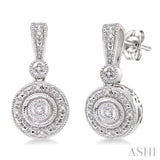 Silver Diamond Earrings