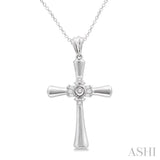 Silver Cross Diamond Pendant