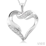 Silver Heart Shape Diamond Fashion Pendant