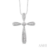 Silver Cross Diamond Pendant