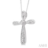 Silver Cross Diamond Pendant