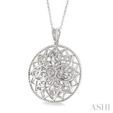 Silver Circle Diamond Pendant