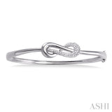 Silver Diamond Fashion Bangle