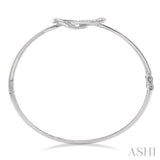 Silver Diamond Fashion Bangle