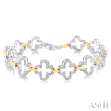 Silver Clover Diamond Fashion Bracelet