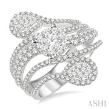 1 5/8 Ctw Diamond Lovebright Ring in 14K White Gold