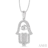 Hamsa Diamond Pendant