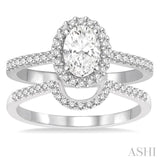 Oval Shape Diamond Wedding Set