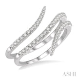 Spiral Diamond Fashion Open Ring