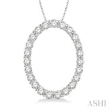 Oval Shape Diamond Pendant