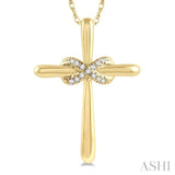 Infinity Cross Petite Diamond Pendant