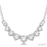 Graduated Diamond Smile Necklace