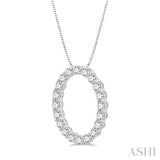 Oval Shape Diamond Pendant