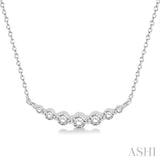 1/4 Ctw Diamond Smile Necklace in 14K White Gold