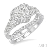 Heart Shape Lovebright Diamond Wedding Set