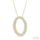 Oval Shape Diamond Pendant