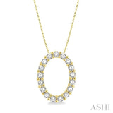 Oval Shape Diamond Pendant