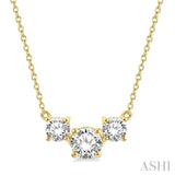 Three Stone Diamond Necklace