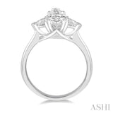 Marquise Shape Semi-Mount Diamond Engagement Ring