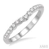 1/3 Ctw Round Cut Diamond Wedding Band in 14K White Gold