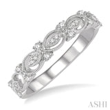 1/6 Ctw Round Cut Diamond Wedding Band in 14K White Gold