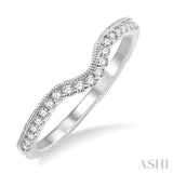 1/5 Ctw Round Cut Diamond Wedding Band in 14K White Gold