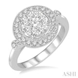 3/4 Ctw Diamond Lovebright Ring in 14K White Gold