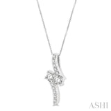 2 Stone Diamond Pendant