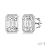 Bezel Set Fusion Diamond Earrings