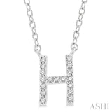 H' Initial Diamond Pendant