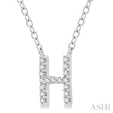 H' Initial Diamond Pendant