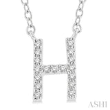 H' Initial Diamond Pendant