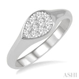 Pear Shape Lovebright Essential Diamond Signet Ring