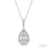 Pear Shape Fusion Diamond Pendant