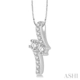 2 Stone Diamond Pendant