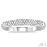 Three Row Diamond Wedding Band