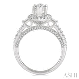 Marquise Shape Semi-Mount Diamond Engagement Ring