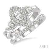 Marquise Shape Diamond Wedding Set