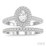 Oval Shape Diamond Wedding Set