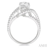 Oval Shape Semi-Mount Diamond Engagement Ring