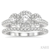 Past Present & Future Diamond Wedding Set