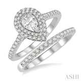 Pear Shape Diamond Wedding Set