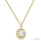 Bezel Set Diamond Necklace