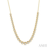 2.00 ctw Round Cut Diamond Illusion Necklace in 14K Yellow Gold