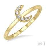 Stackable Crescent Petite Diamond Fashion Ring