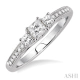 Past Present & Future Semi-Mount Diamond Engagement Ring