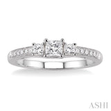 Past Present & Future Semi-Mount Diamond Engagement Ring