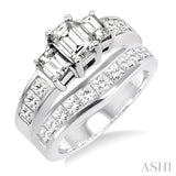 Past Present & Future Diamond Wedding Set